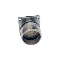 Conector de flange m23 cw masculino 9 pólo